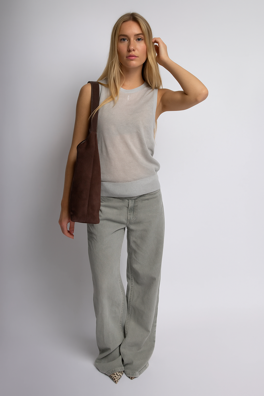 NOIR' DAILY SUEDE TOTE