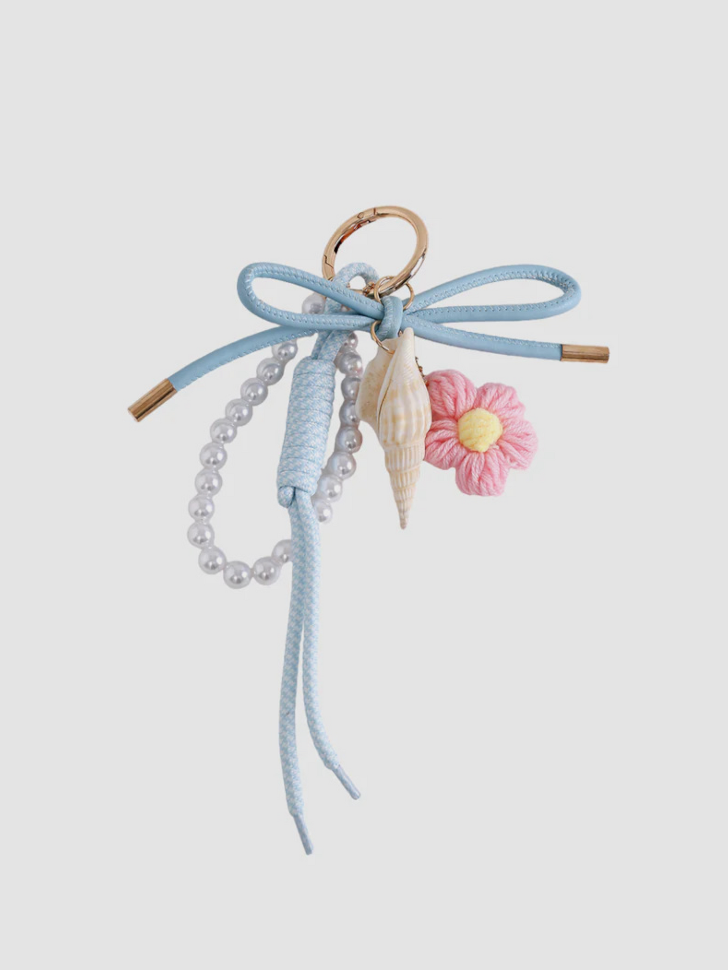 Flower & Shell Bag Charm