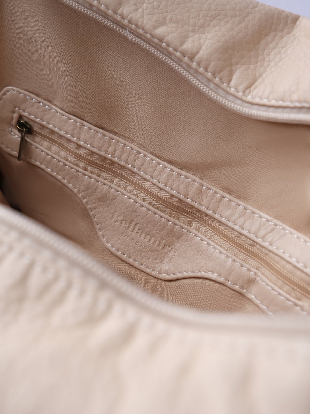CLAIRE' CITY BAG – Beige – Praktische Innenfächer