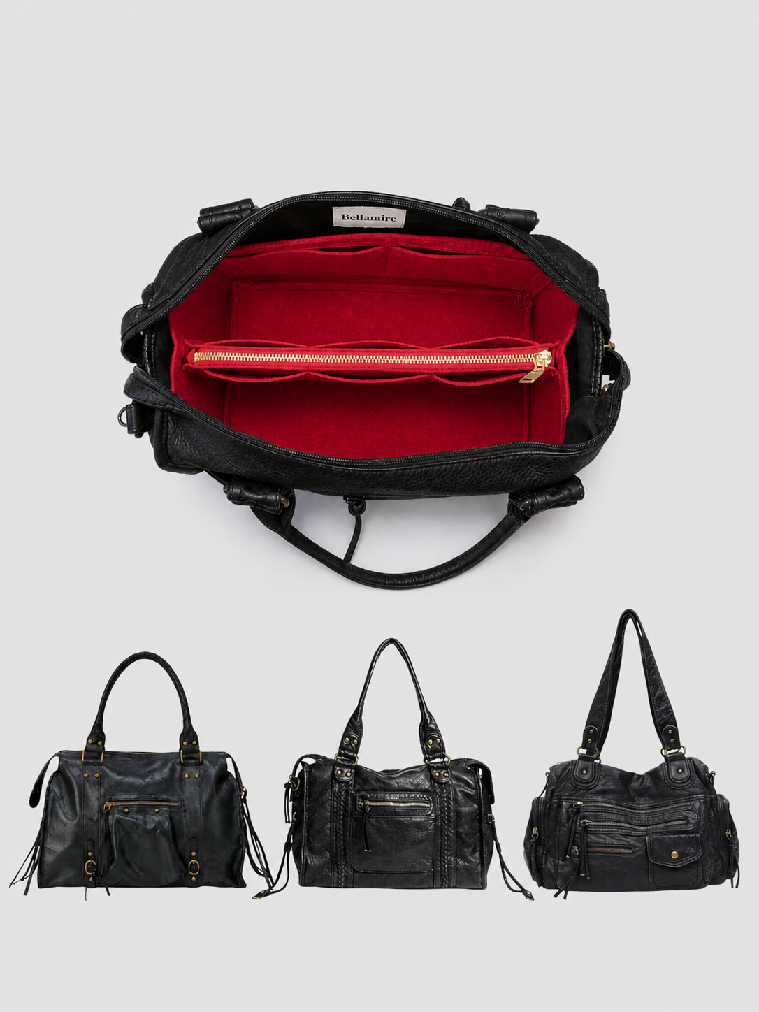 [strip: Tailored fit | Specially designed for our CLAIRE' CITY BAG, AVELINE' ESSENTIAL BAG, and FLORENCE' JOURNEY BAG. Each organizer fits the shape of your bag with precision.]