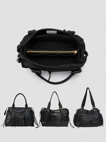 [strip: Tailored fit | Specially designed for our CLAIRE' CITY BAG, AVELINE' ESSENTIAL BAG, and FLORENCE' JOURNEY BAG. Each organizer fits the shape of your bag with precision.]