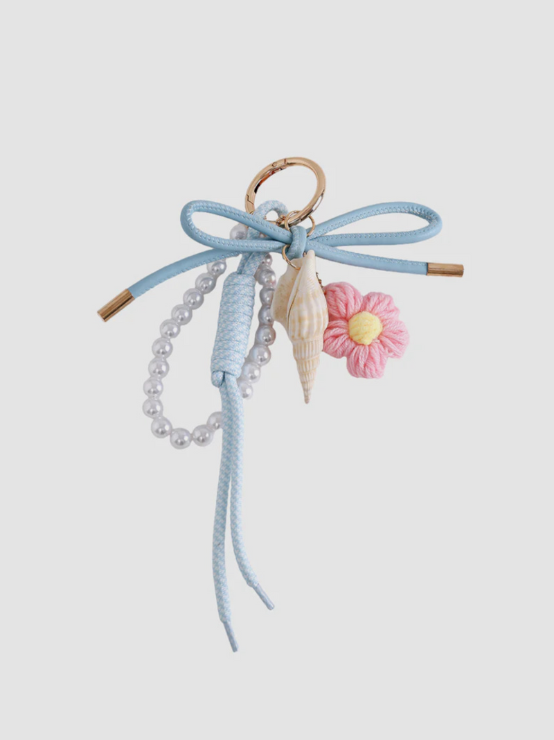 Flower & Shell Bag Charm