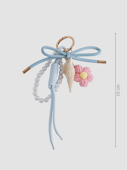 Flower & Shell Bag Charm