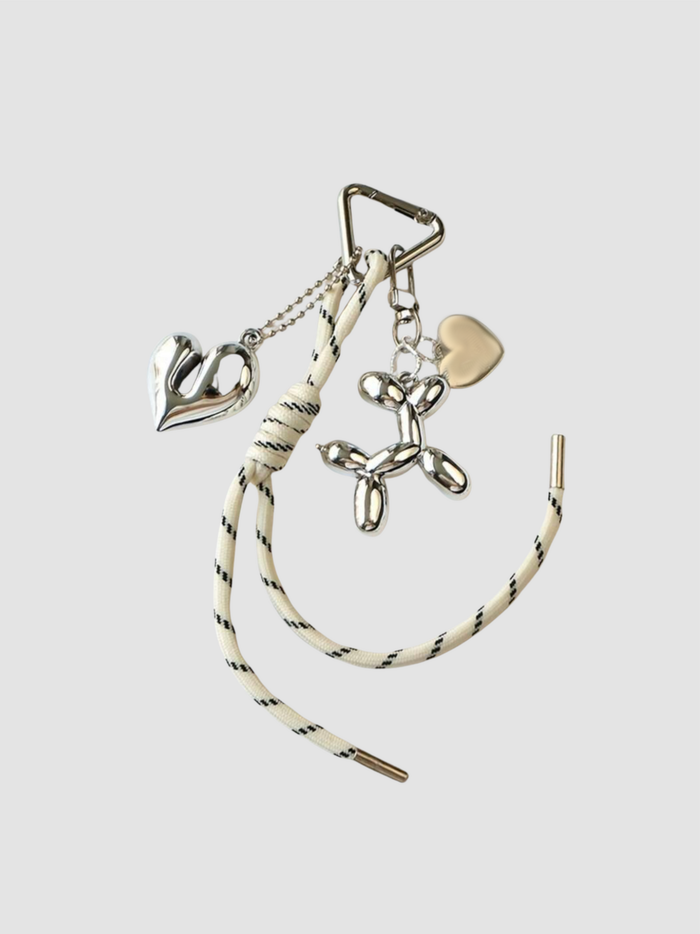 Heart & Balloon Dog Bag Charm