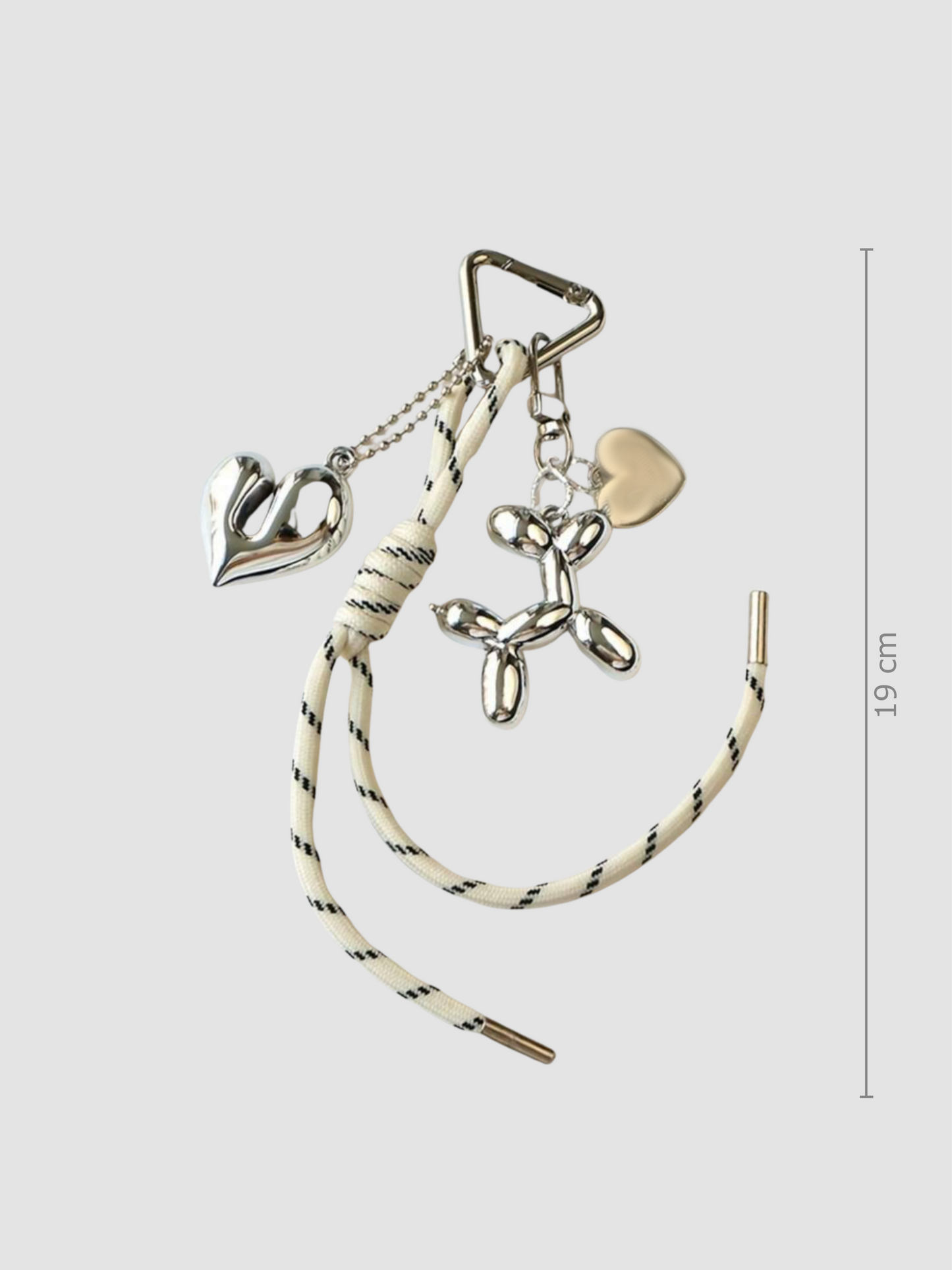 Heart & Balloon Dog Bag Charm
