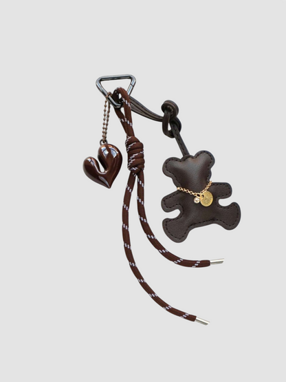 Bear & Heart Bag Charm
