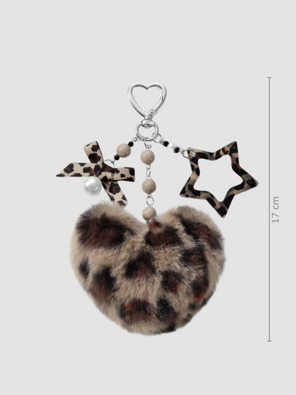 Fluffy Leo Heart Bag Charm