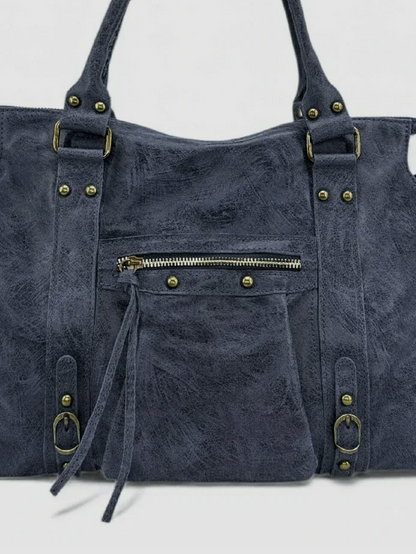 [strip: Premium Metal Hardware | Zippers, zipper pockets, and buckles are crafted from solid metal — sturdy, premium, and built to last. An adjustable detachable strap adds extra everyday flexibility.]