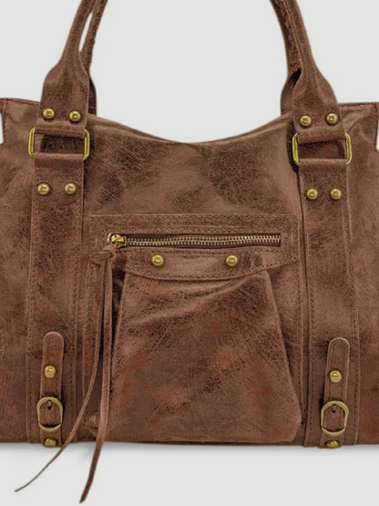 [strip: Premium Metal Hardware | Zippers, zipper pockets, and buckles are crafted from solid metal — sturdy, premium, and built to last. An adjustable detachable strap adds extra everyday flexibility.]