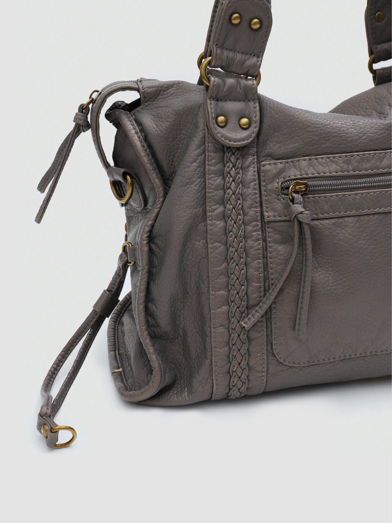 CLAIRE' CITY BAG – Taupe Grau