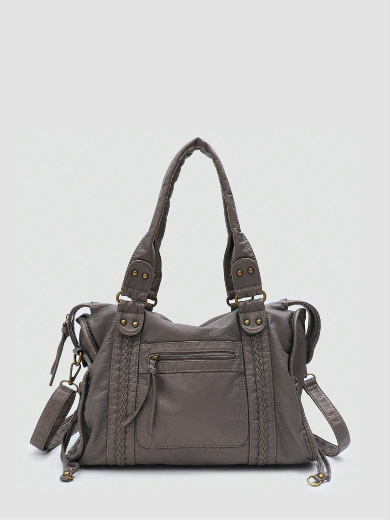 CLAIRE' CITY BAG – Taupe Grau