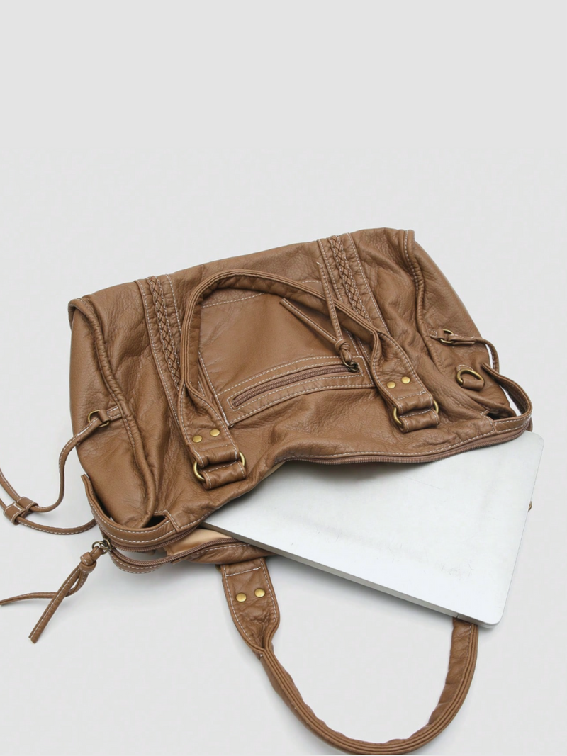 CLAIRE' CITY BAG – Hellbraun