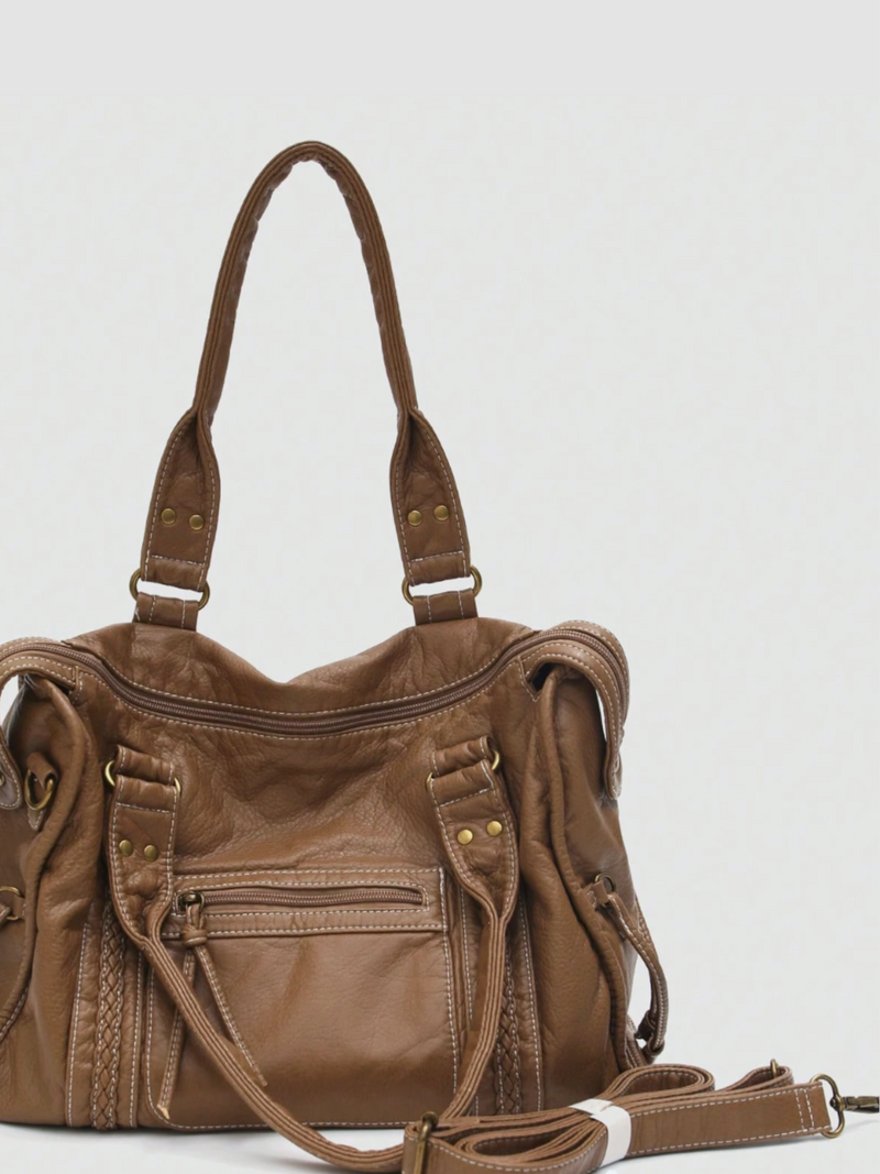 CLAIRE' CITY BAG – Hellbraun
