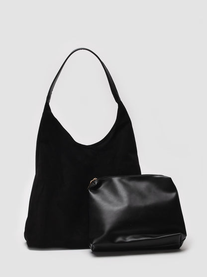 NOIR' DAILY SUEDE TOTE